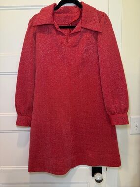 Vintage Red Sparkle Mini Dress